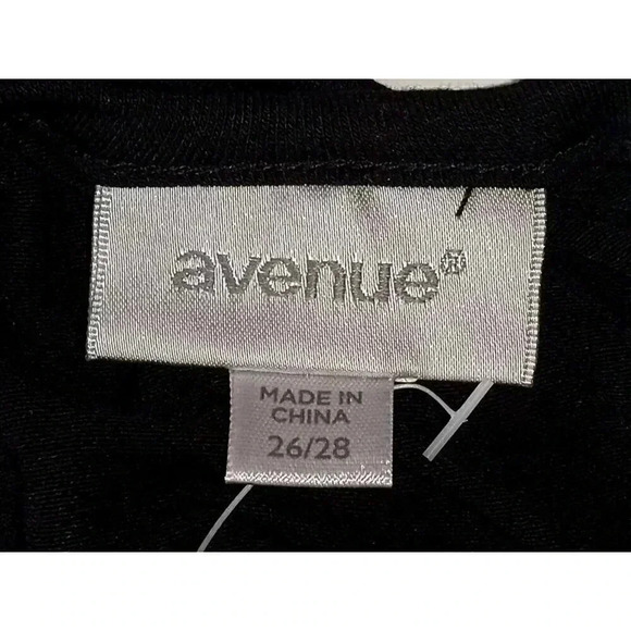 AVENUE Women's Black Sleeveless Ruffle Front Pullover Blouse Size 26/28 - Picture 12 of 13